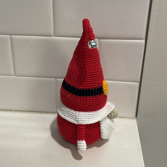 Handcrafted Santa Gnome Seasonal Christmas Crochet Decor Winter - Picture 8 of 12